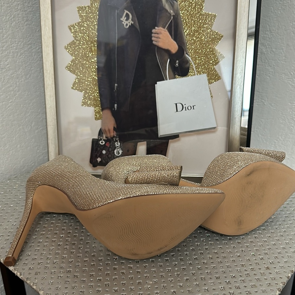 PRICE IS FIRM: Betsey Johnson Women's PRINCE d'Orsay Pump in Shimmery Gold - Picture 7 of 8
